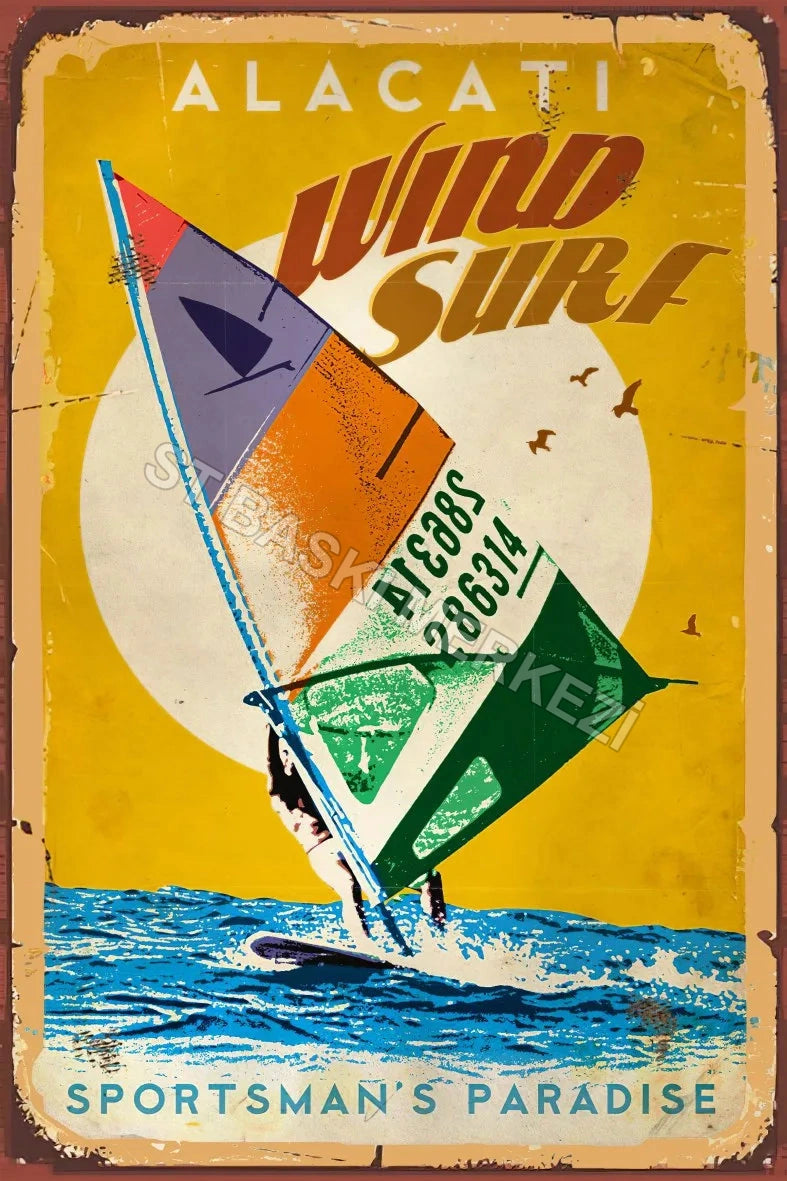 İzmir Alaçatı Retro Ahşap Poster No:719