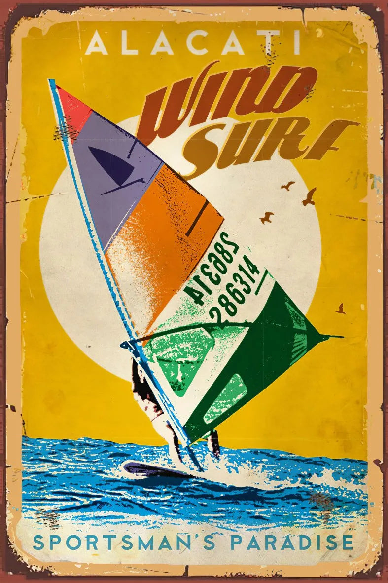 İzmir Alaçatı Retro Ahşap Poster No:719