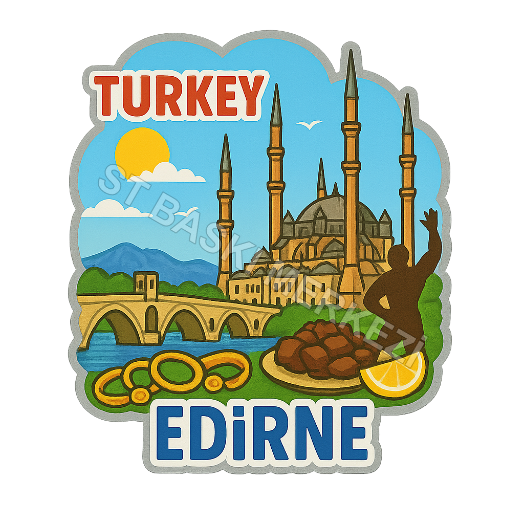 Frankfurt Wooden Magnet – Wholesale UV Printed Retro Gift Magnet