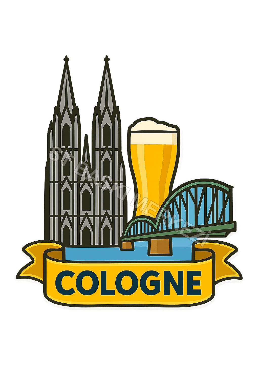 Cologne Ahşap Magnet – Toptan UV Baskılı Retro Hediyelik Magnet - ST Baskı Merkezi