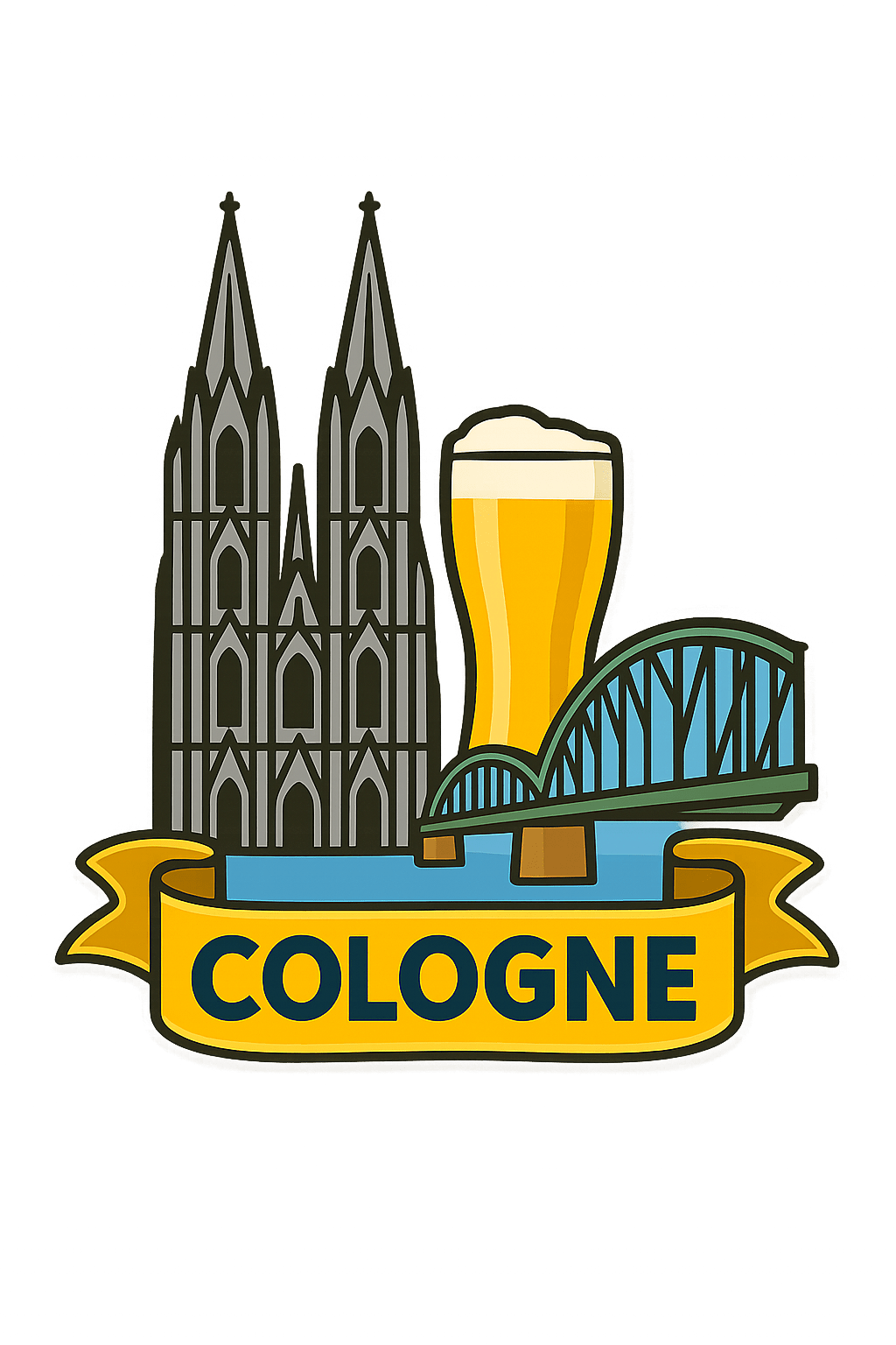 Cologne Ahşap Magnet – Toptan UV Baskılı Retro Hediyelik Magnet - ST Baskı Merkezi