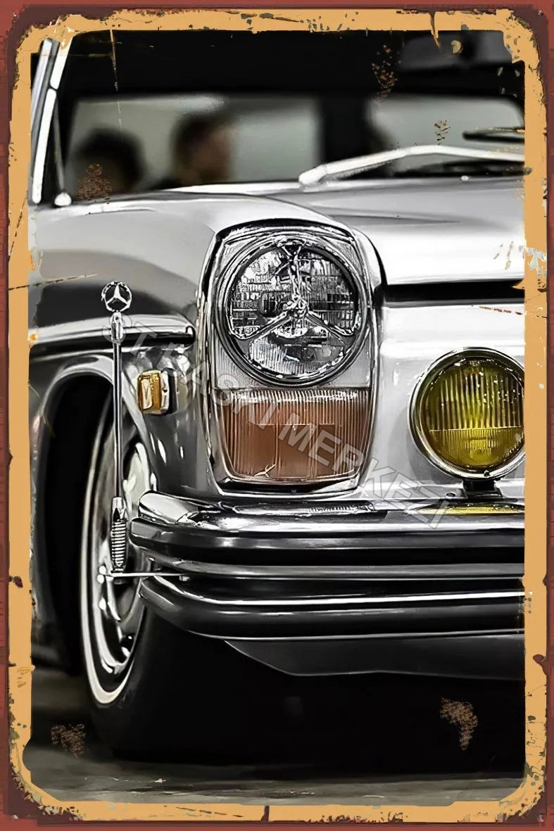 Klasik Araç Retro Ahşap Poster No:973