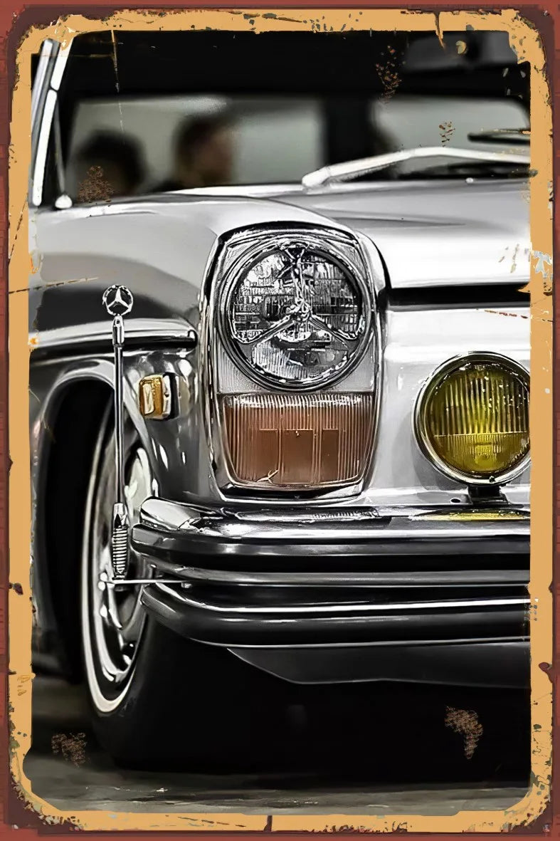 Klasik Araç Retro Ahşap Poster No:973