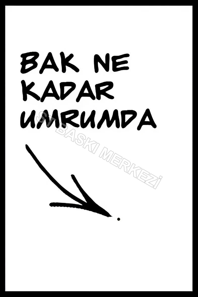 Bak Ne Kadar Umrumda Temalı Retro Ahşap Poster No:121