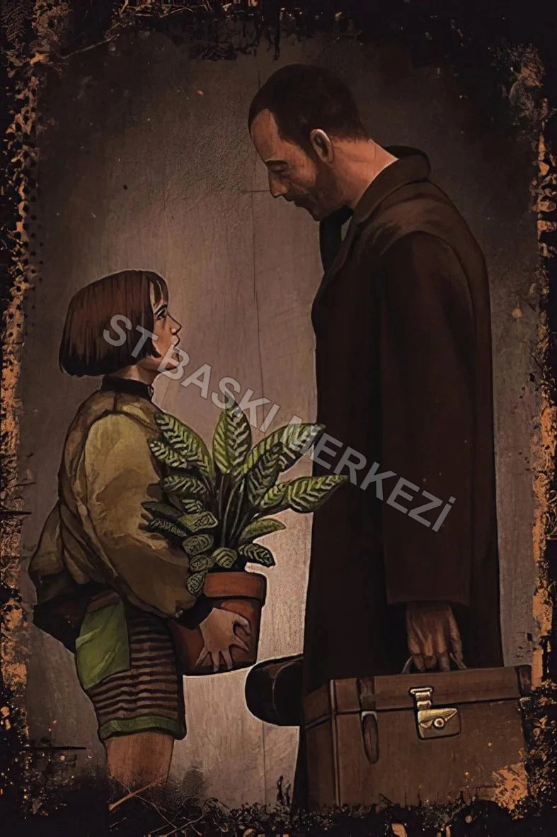 Leon  Retro Ahşap Poster No:312
