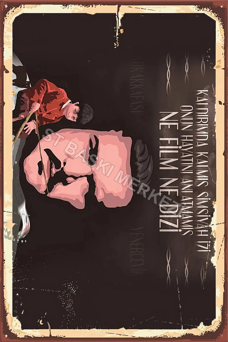 Yener Çevik Retro Ahşap Poster No:380