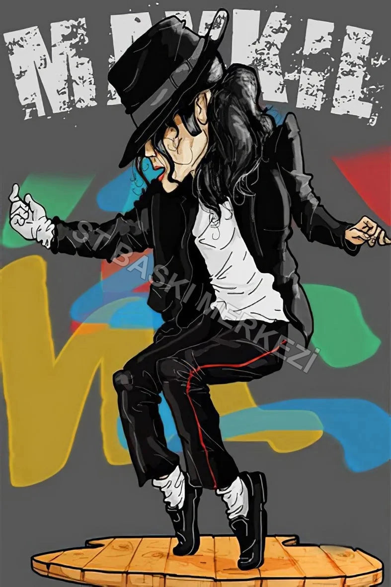 Michael Jackson Retro Ahşap Poster No:77