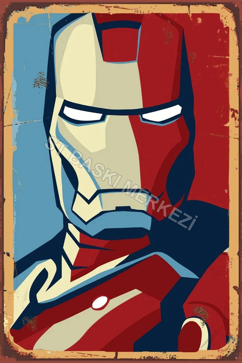 Marvel Retro Ahşap Poster No:823
