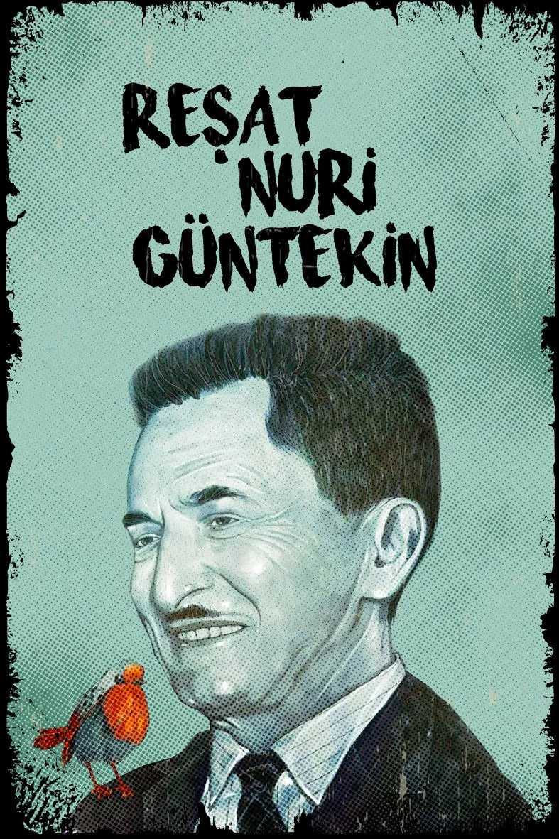 Reşat Nuri Güntekin Retro Ahşap Poster No:553
