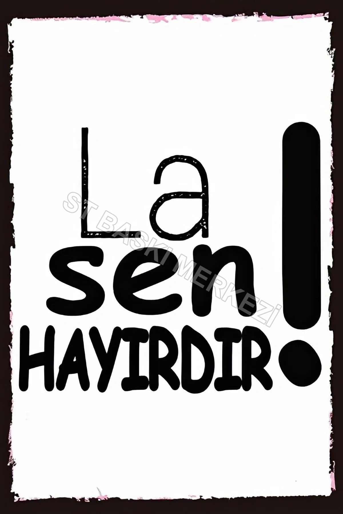La Sen Hayırdır Retro Ahşap Poster No: 8