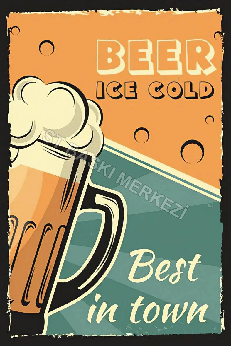 Alkol Temalı Retro Ahşap Poster No:67
