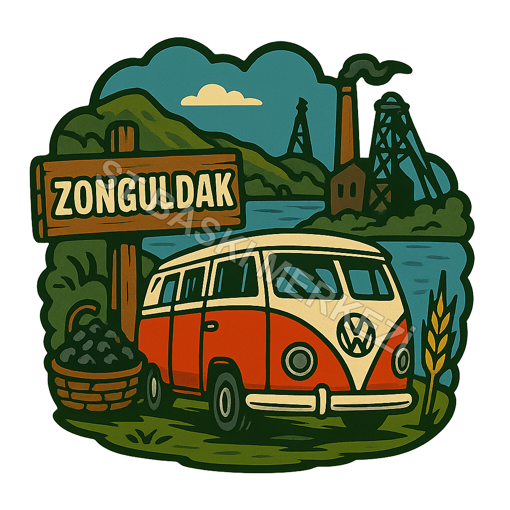 Zonguldak Ahşap Magnet – Toptan UV Baskılı Retro Hediyelik Magnet