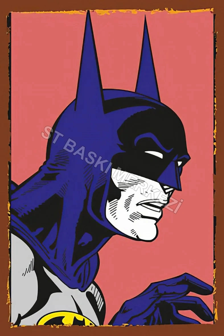 Batman Retro Ahşap Poster No:68