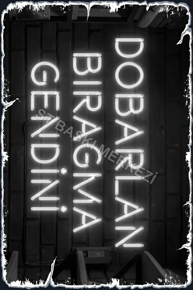 Dobarlan Bıragma Gendini Retro Ahşap Poster No:338