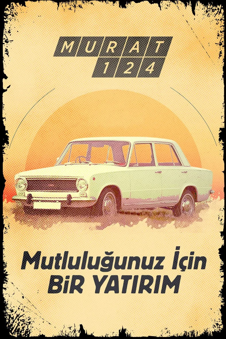 Murat 124 Retro Ahşap Poster No:562