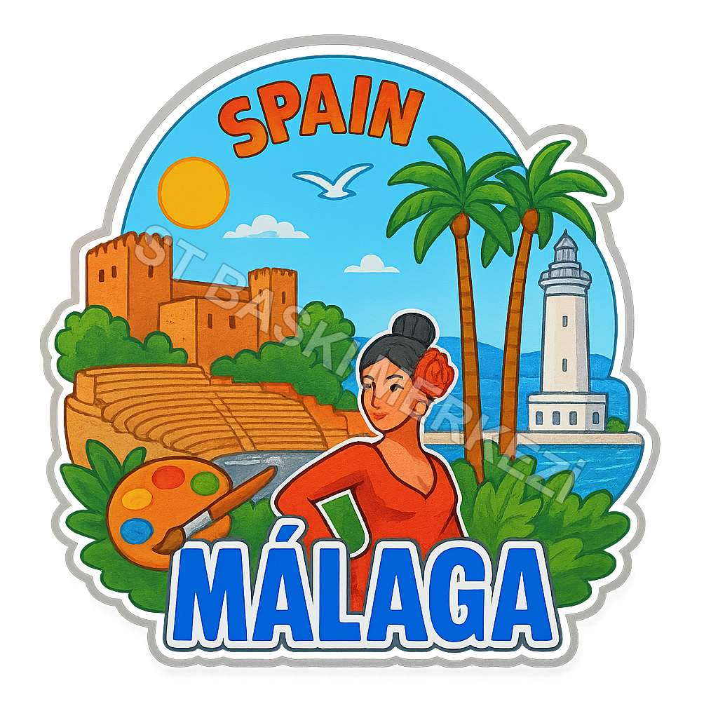Malaga Ahşap Magnet – Toptan UV Baskılı Retro Hediyelik Magnet ST Baskı Merkezi