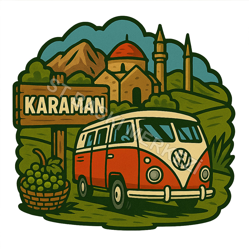 Karaman Ahşap Magnet – Toptan UV Baskılı Retro Hediyelik Magnet