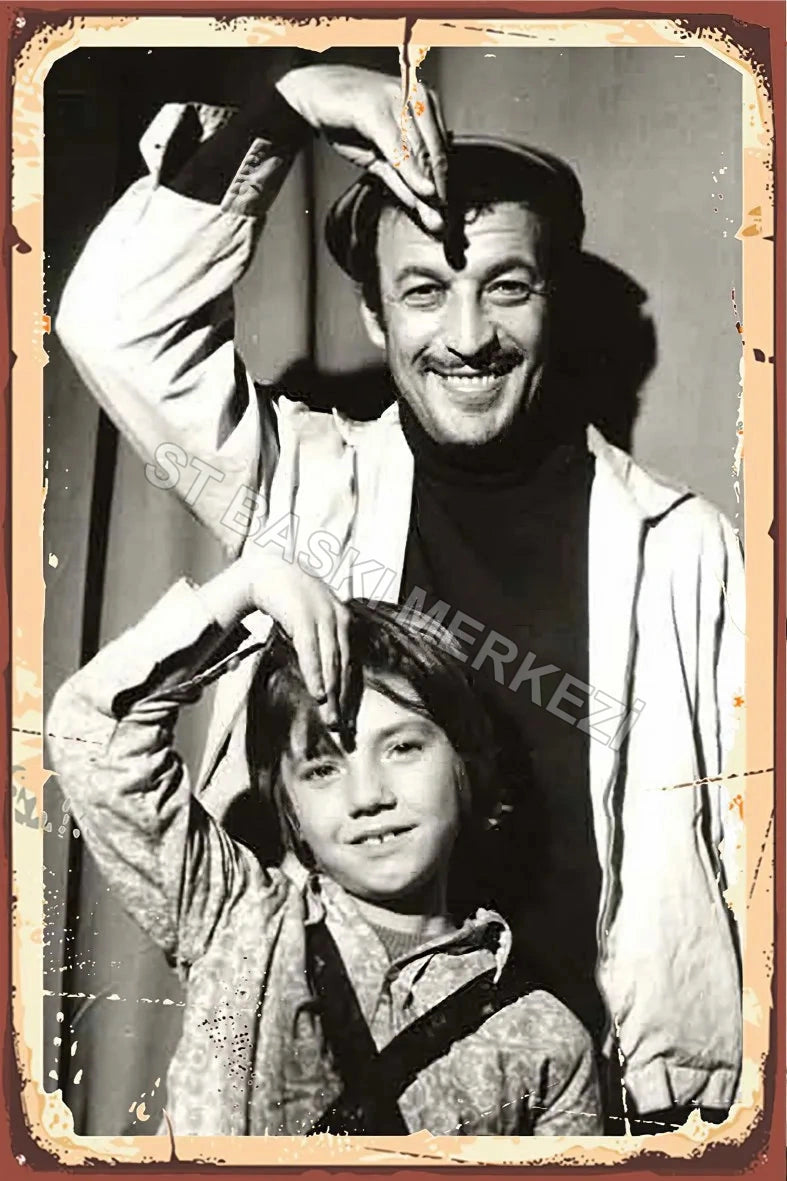 Sadri Alışık Retro Ahşap Poster No:441