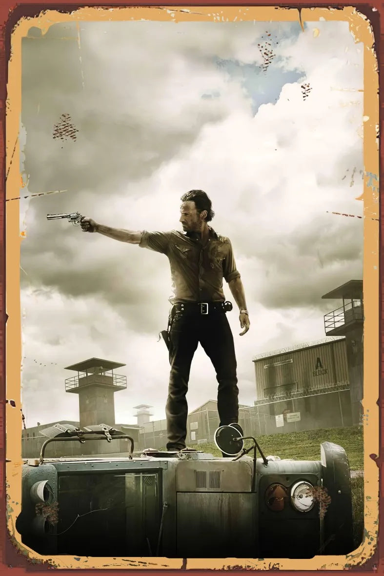 The Walking Dead Retro Ahşap Poster No:877