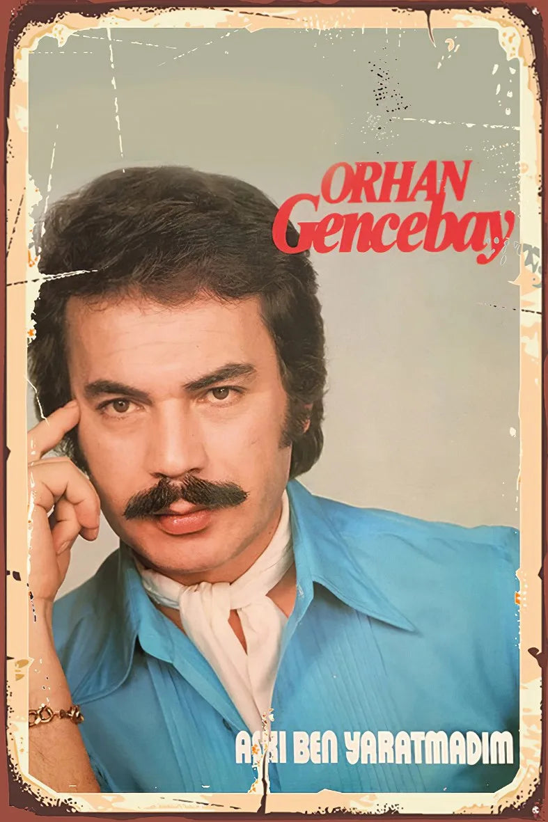 Orhan Gencebay Retro Ahşap Poster No:497