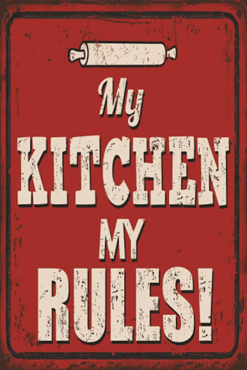 My Kitchen My Rules Retro Ahşap Poster No:614