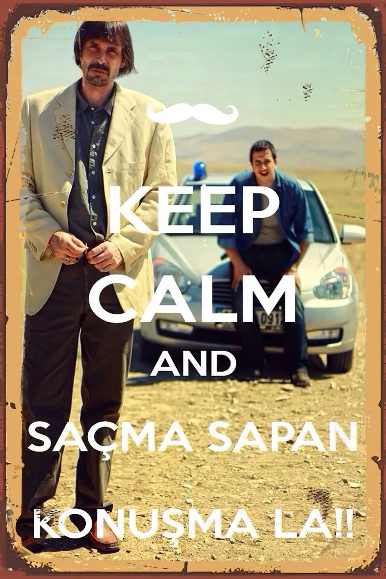 Saçma Sapan Konuşma La  Retro Ahşap Poster No:696