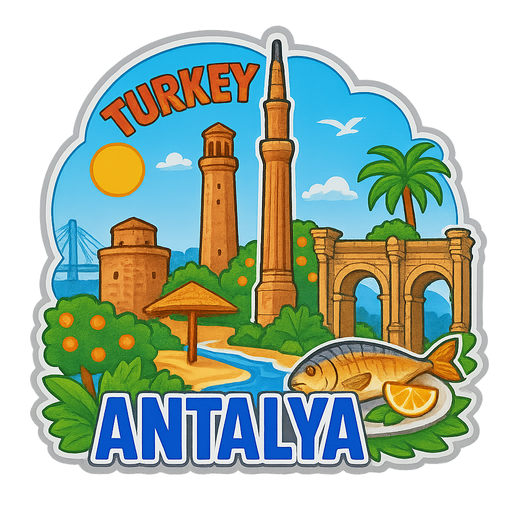 Antalya Ahşap Magnet – Toptan UV Baskılı Retro Hediyelik Magnet ST Baskı Merkezi