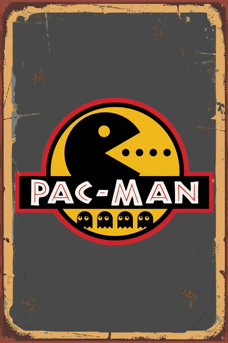 Pacman Retro Ahşap Poster No:839