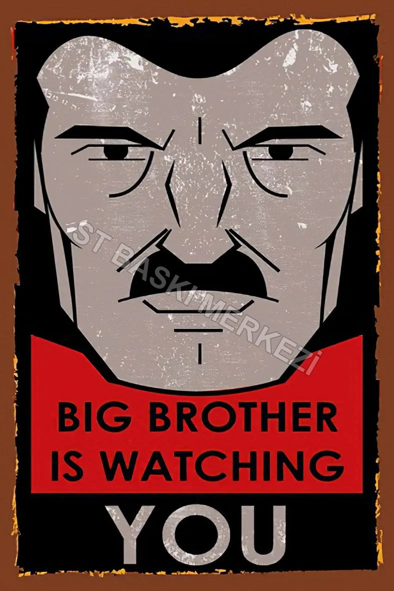 Big Brother Retro Ahşap Poster No:87