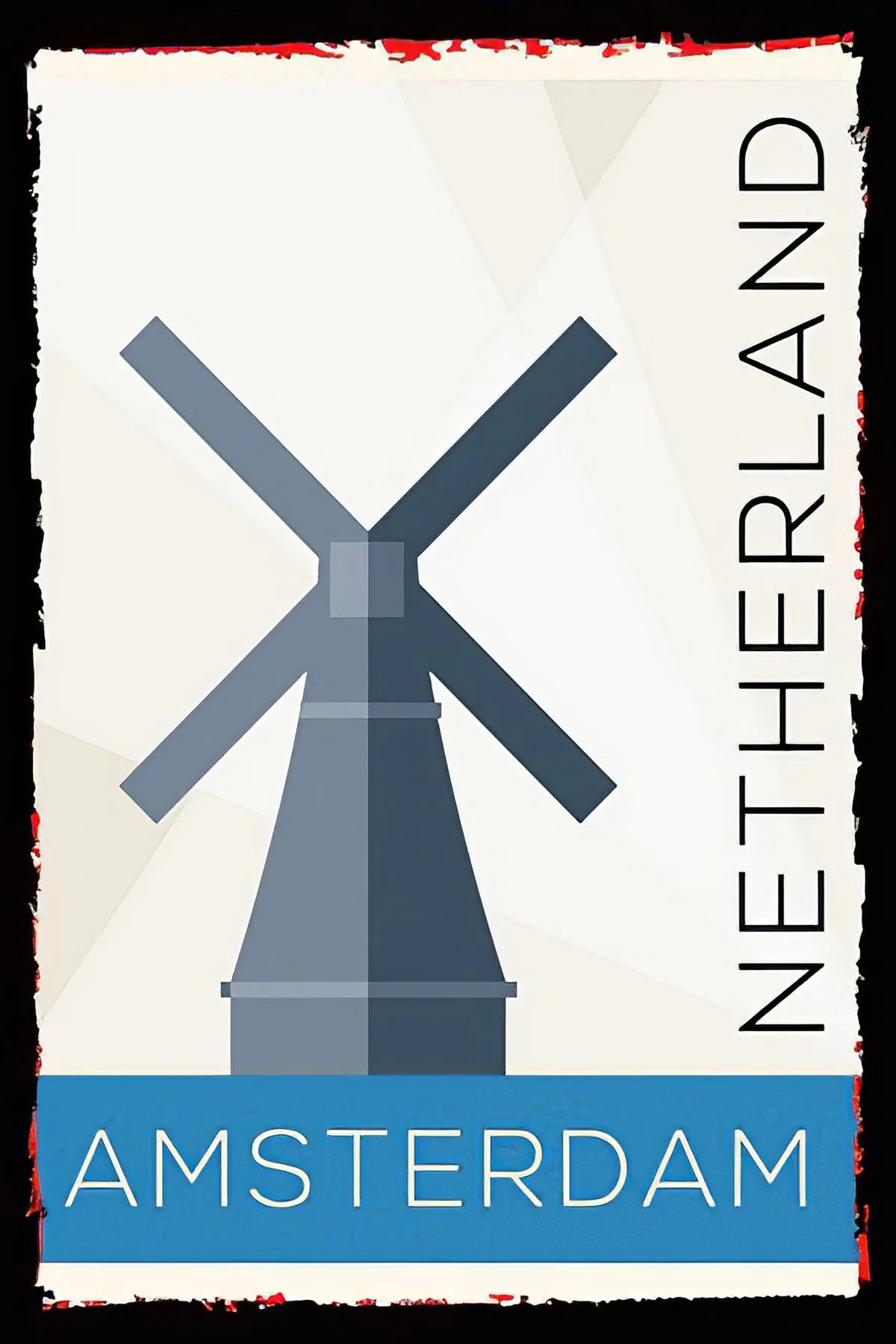 Hollanda Amsterdam Retro Ahşap Poster No: 21