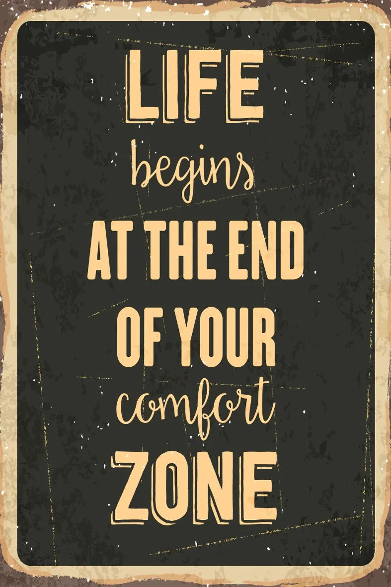 Life Begins Retro Ahşap Poster No:611