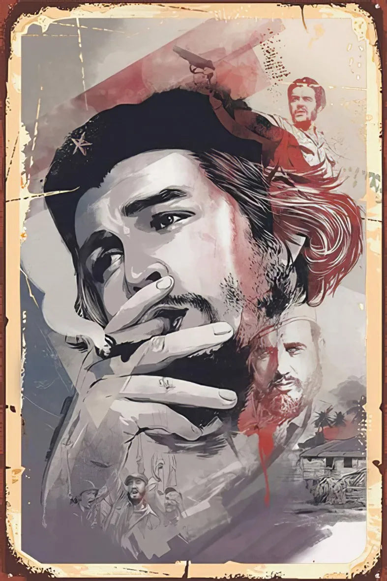 Che Guevera Retro Ahşap Poster No:260