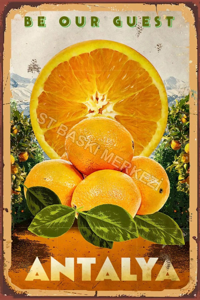 Antalya Retro Ahşap Poster No:715