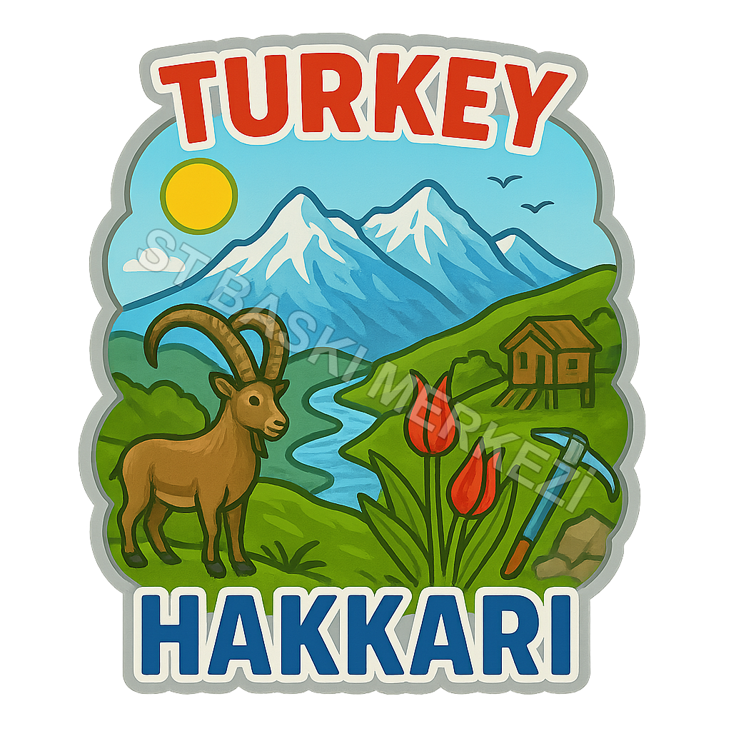 Hakkari Ahşap Magnet – Toptan UV Baskılı Retro Hediyelik Magnet