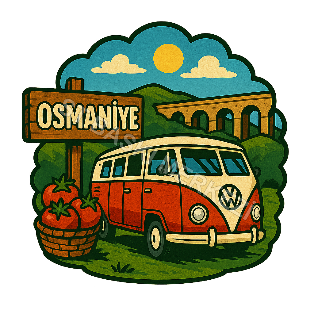 Osmaniye Ahşap Magnet – Toptan UV Baskılı Retro Hediyelik Magnet