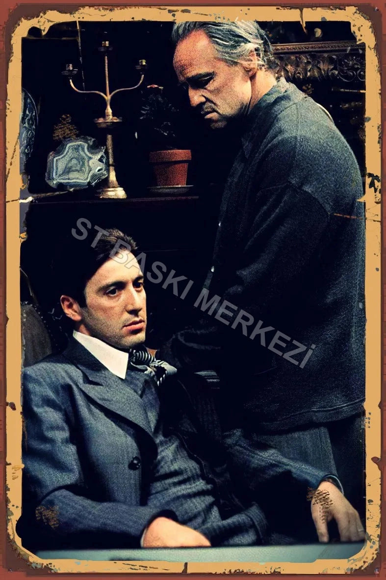 The Godfather Retro Ahşap Poster No:934