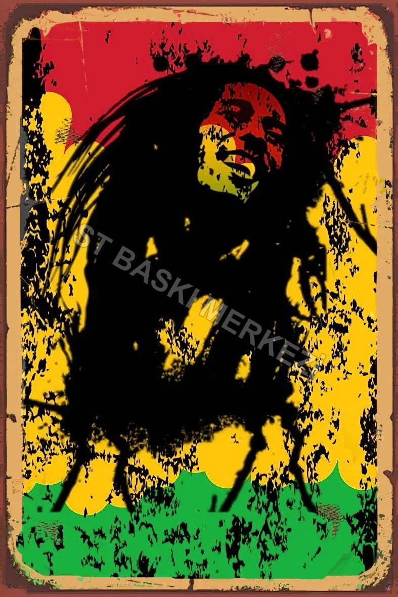 Bob Marley Retro Ahşap Poster No:999