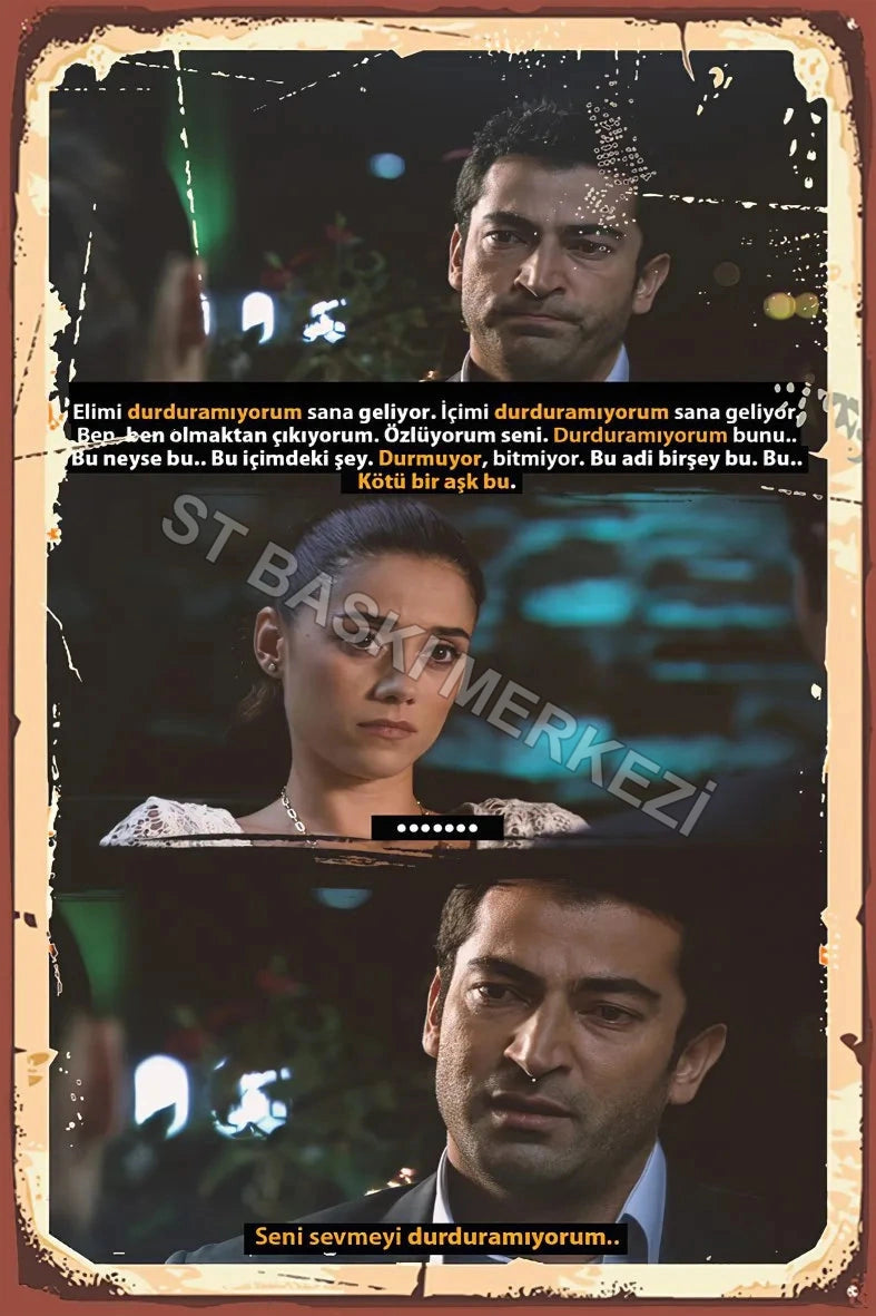 Ezel Retro Ahşap Poster No:488
