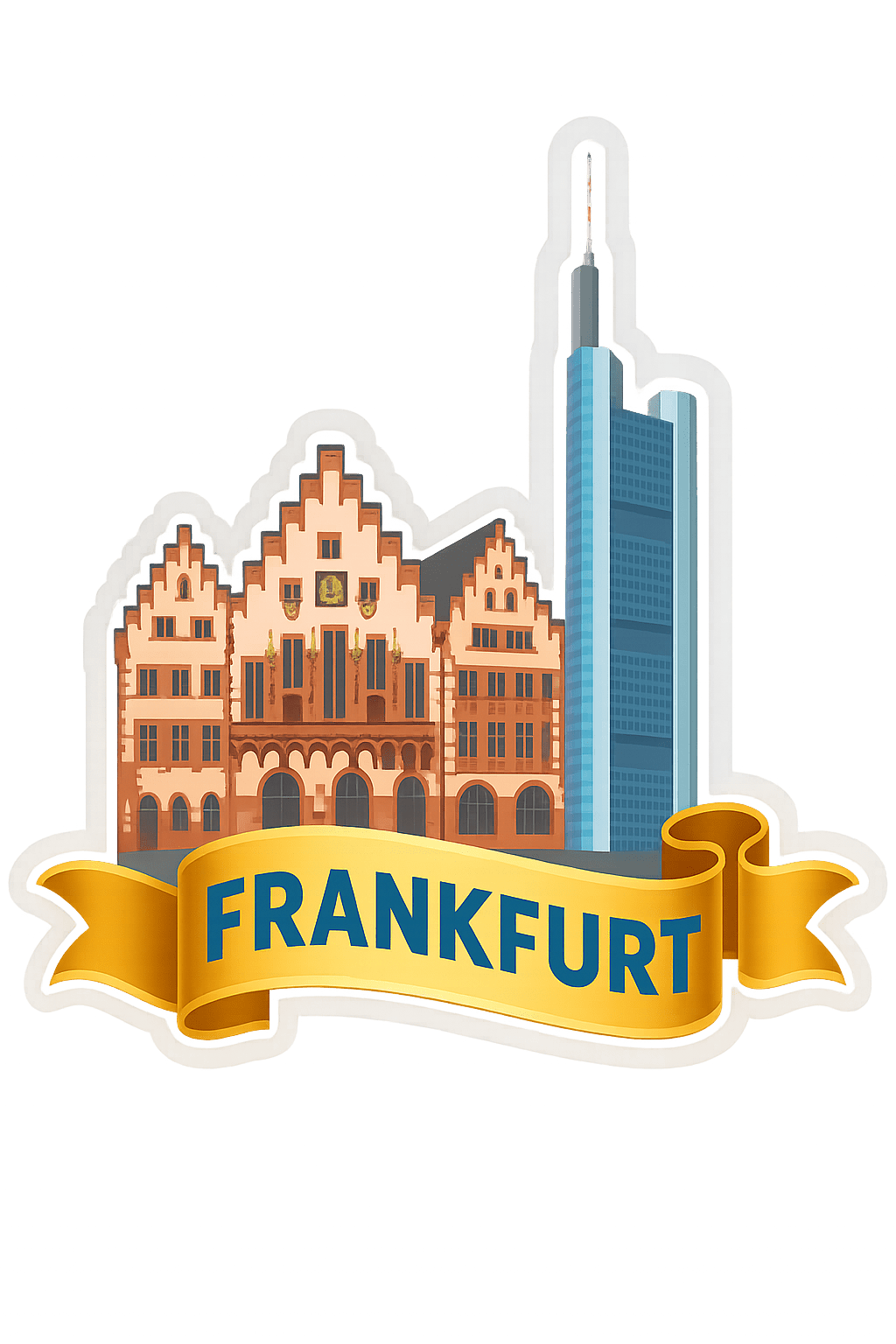 Frankurt Ahşap Magnet – Toptan UV Baskılı Retro Hediyelik Magnet - ST Baskı Merkezi