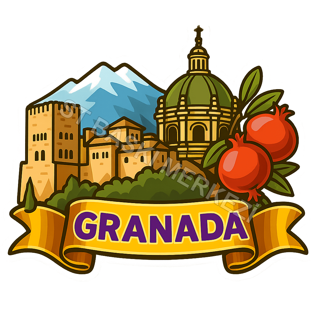 Granada Ahşap Magnet – Toptan UV Baskılı Retro Hediyelik Magnet - ST Baskı Merkezi