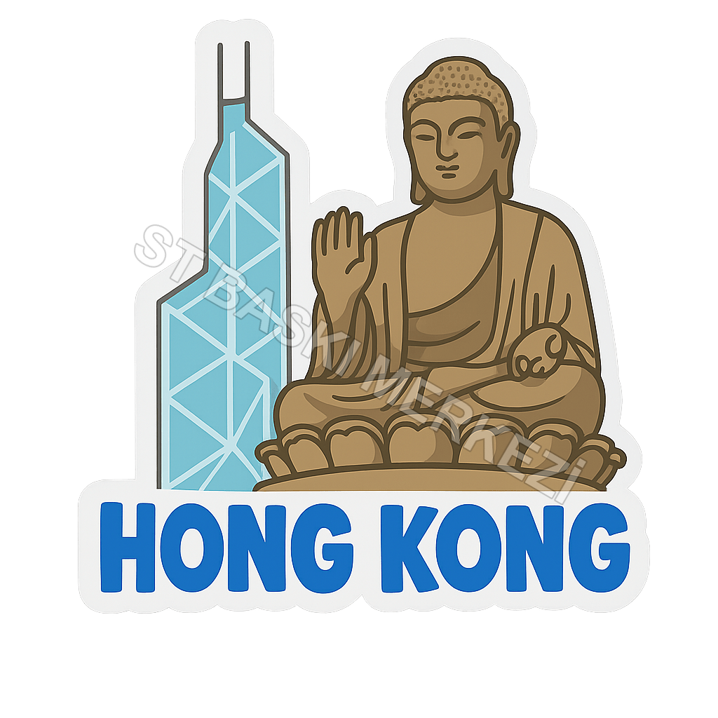 Hong Kong Ahşap Magnet – Toptan UV Baskılı Retro Hediyelik Magnet - ST Baskı Merkezi