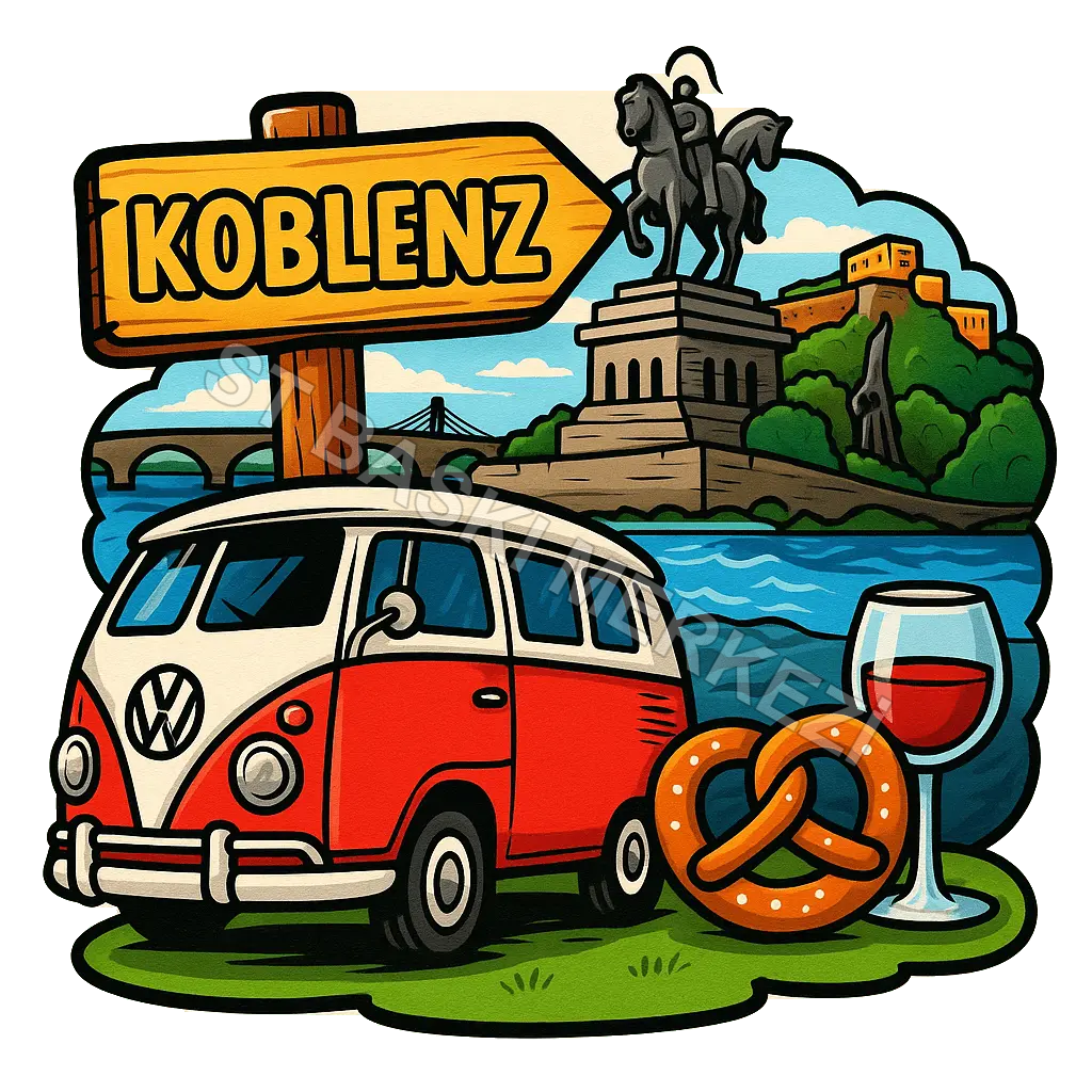 Koblenz Ahşap Magnet – Toptan UV Baskılı Retro Hediyelik Magnet - ST Baskı Merkezi