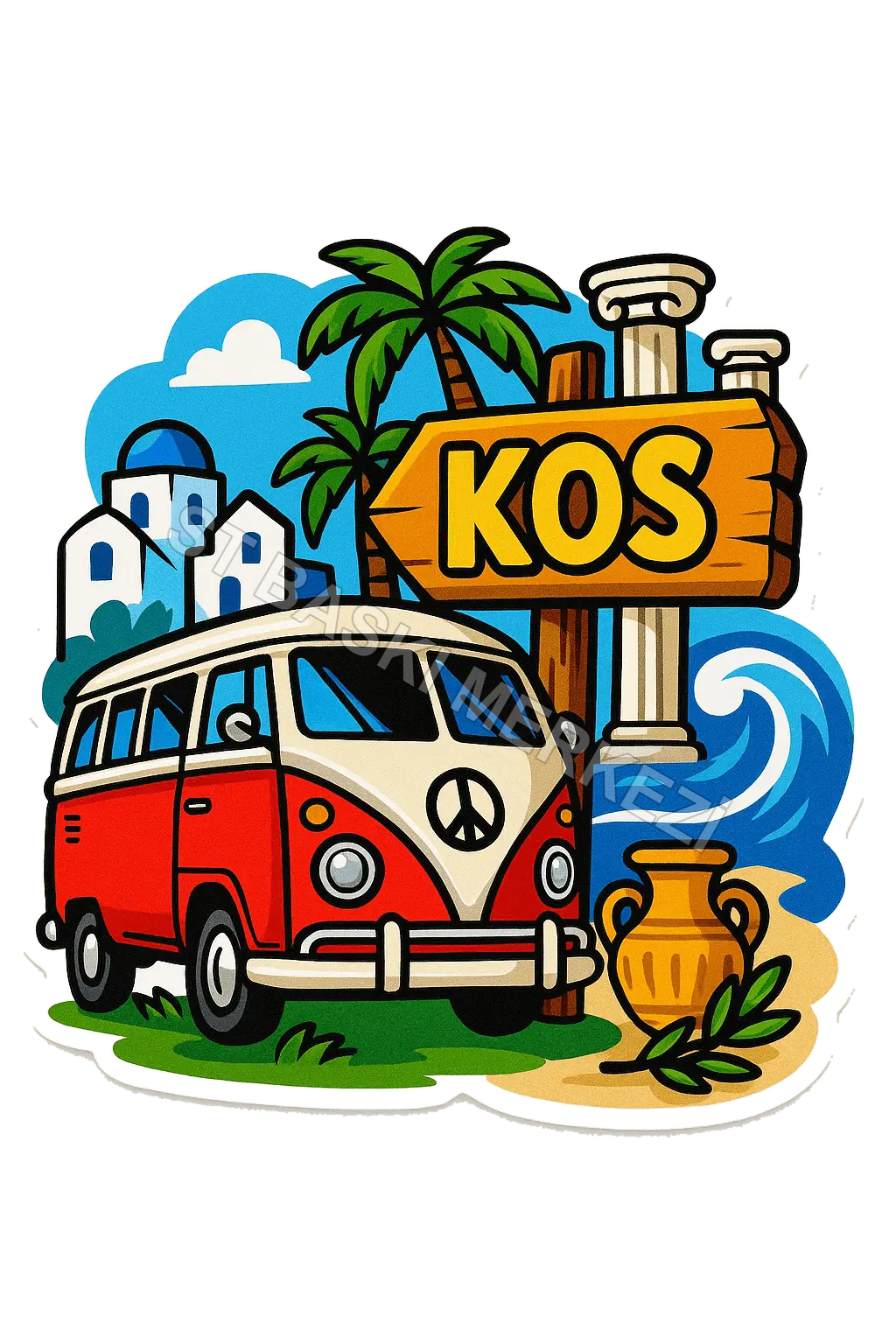 Kos Ahşap Magnet – Toptan UV Baskılı Retro Hediyelik Magnet - ST Baskı Merkezi