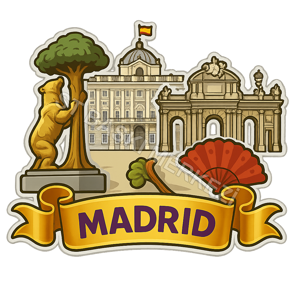 Madrid Ahşap Magnet – Toptan UV Baskılı Retro Hediyelik Magnet - ST Baskı Merkezi