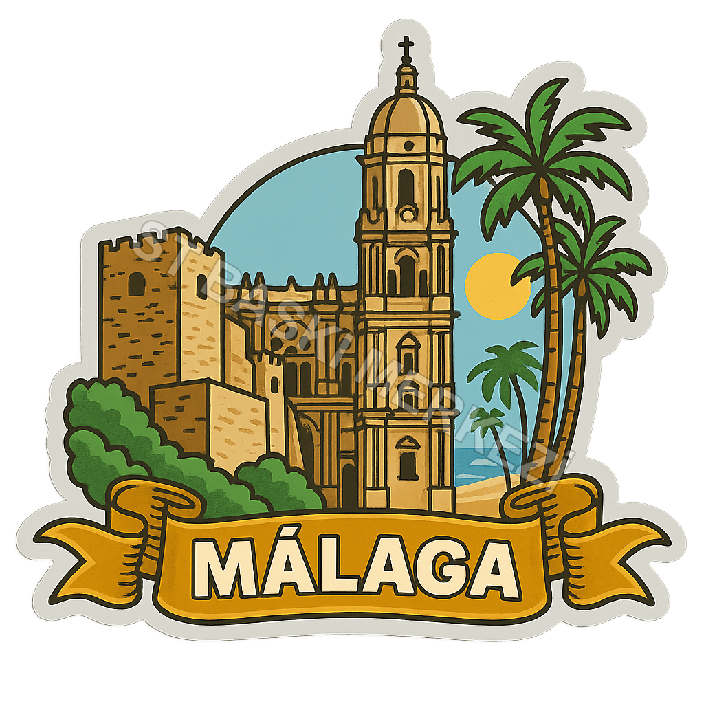 Malaga Ahşap Magnet – Toptan UV Baskılı Retro Hediyelik Magnet - ST Baskı Merkezi