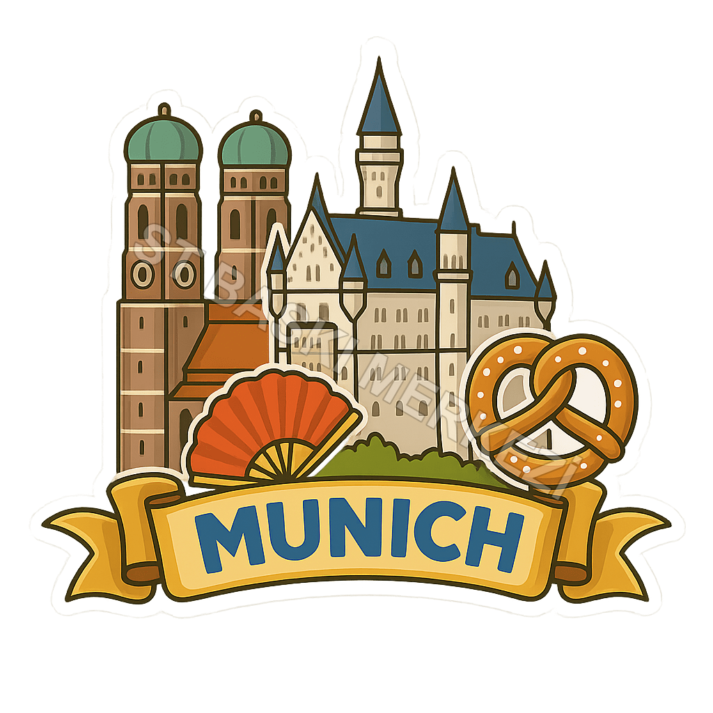 Munich Ahşap Magnet – Toptan UV Baskılı Retro Hediyelik Magnet - ST Baskı Merkezi