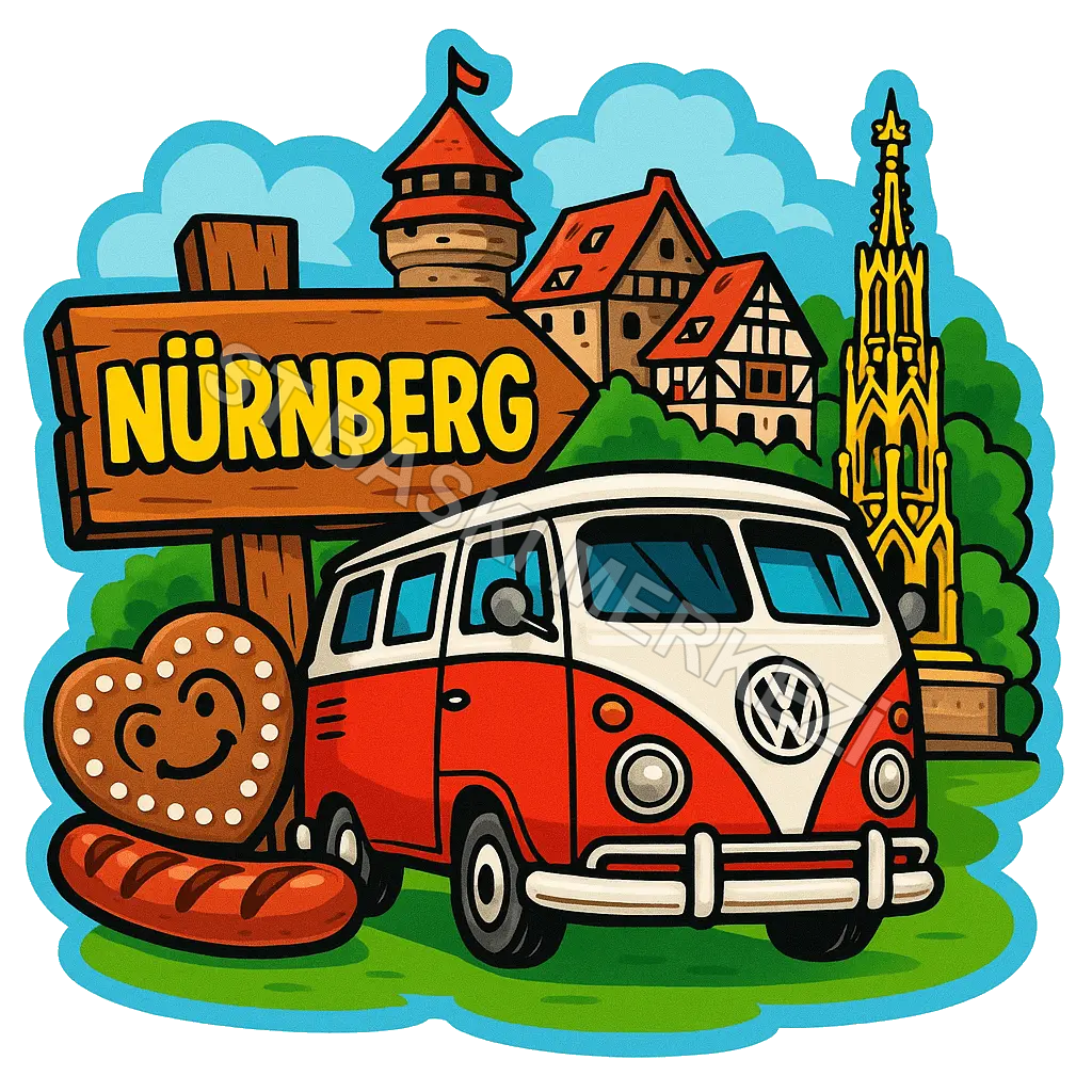 Nürnberg Ahşap Magnet – Toptan UV Baskılı Retro Hediyelik Magnet - ST Baskı Merkezi