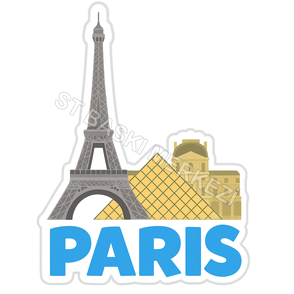 Paris Ahşap Magnet – Toptan UV Baskılı Retro Hediyelik Magnet - ST Baskı Merkezi
