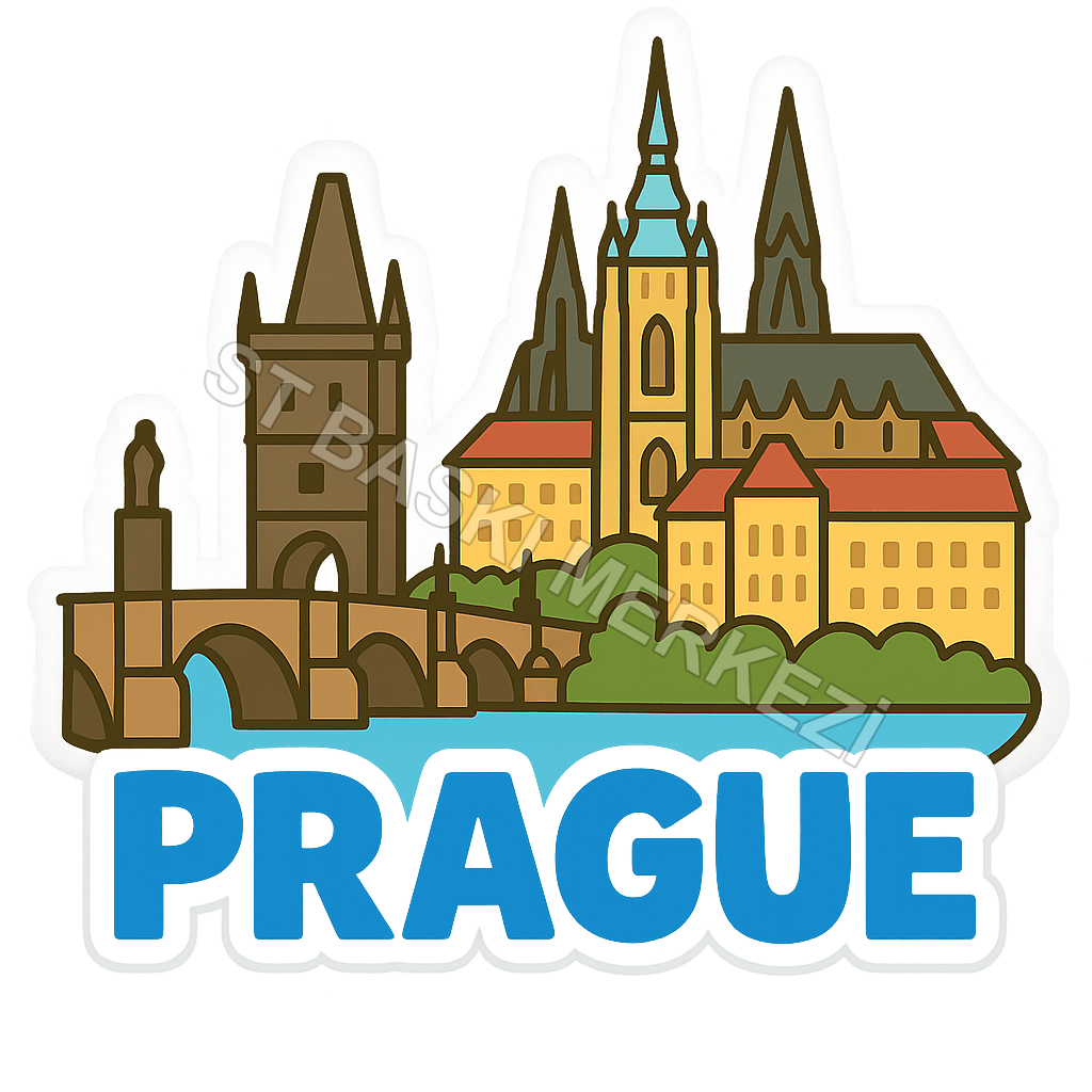 Prag Ahşap Magnet – Toptan UV Baskılı Retro Hediyelik Magnet - ST Baskı Merkezi