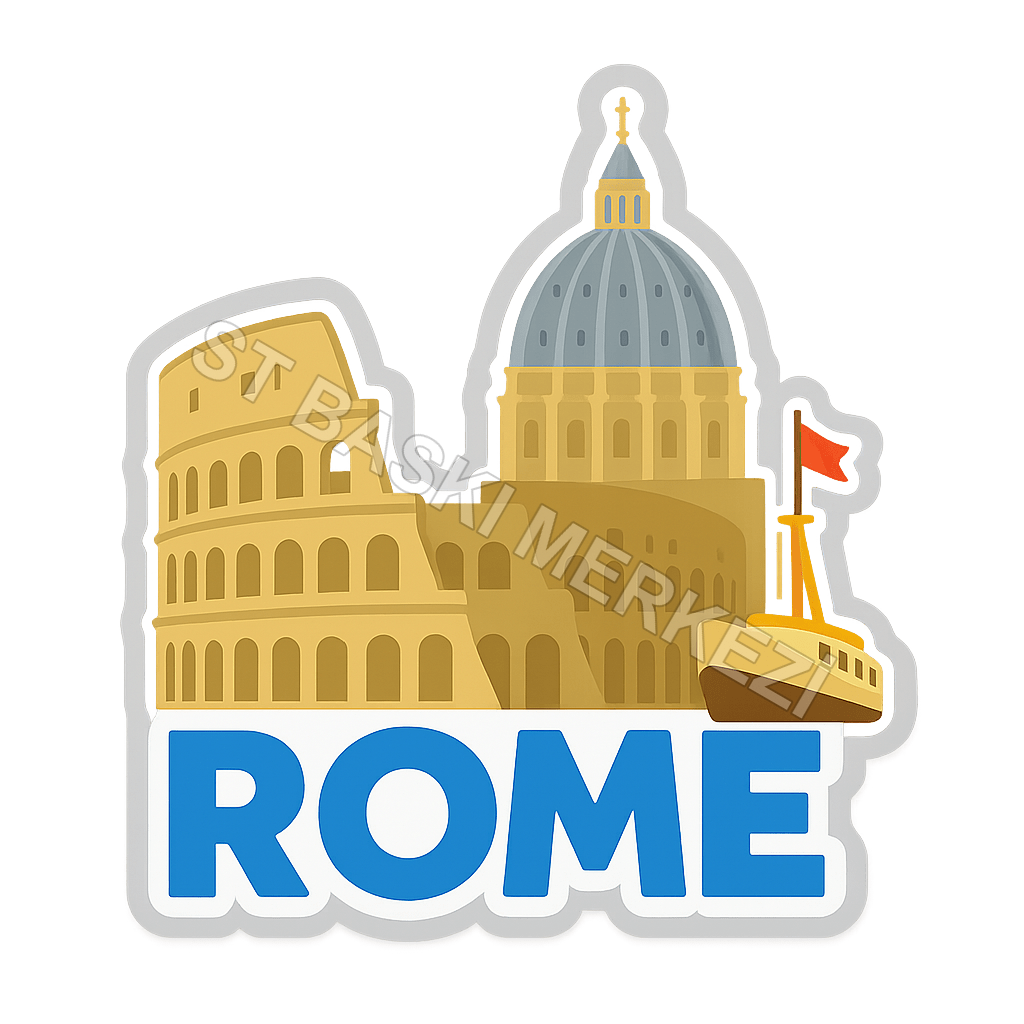 Roma Ahşap Magnet – Toptan UV Baskılı Retro Hediyelik Magnet - ST Baskı Merkezi